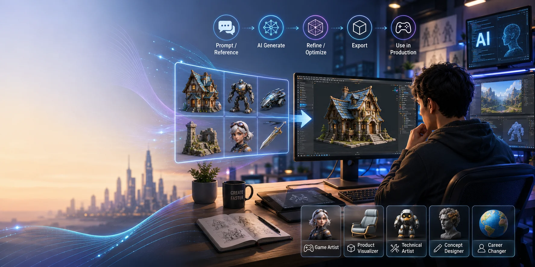 ai assisted 3d career workflow and roles