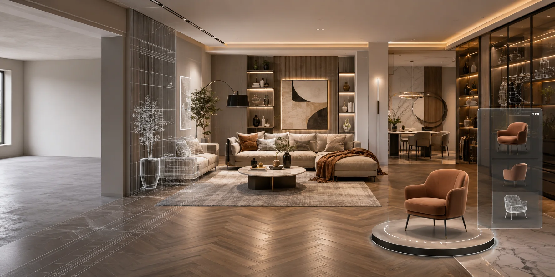 ai interior room staging