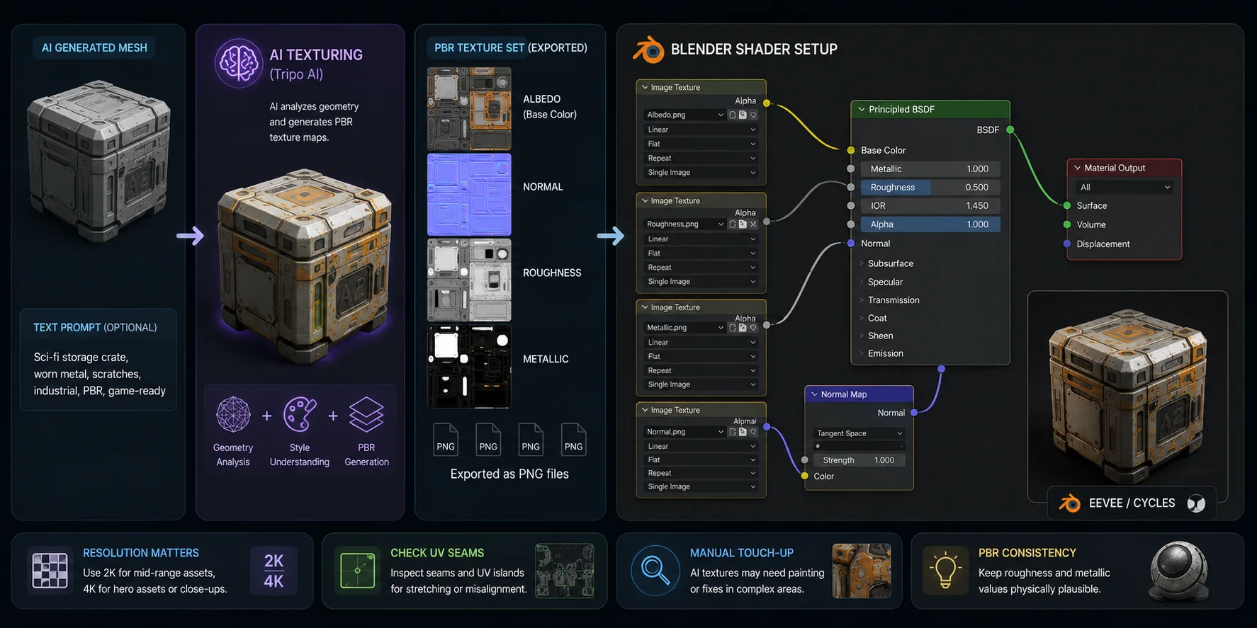 ai 3d workflow for blender users ai material and texture generation