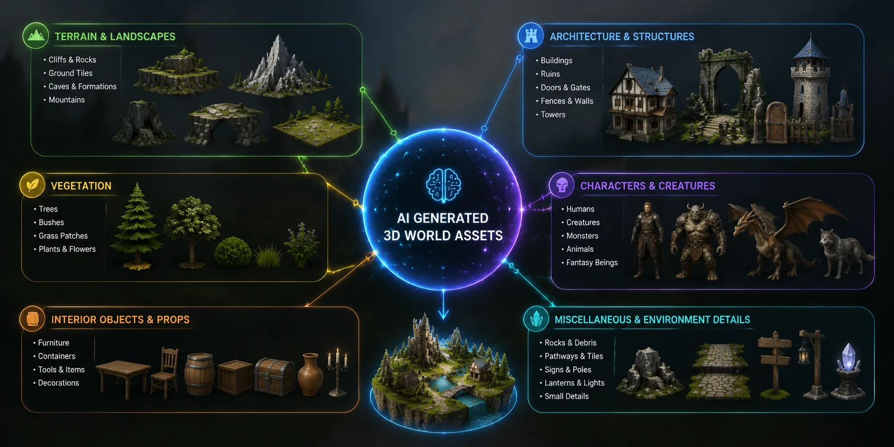 ai 3d world assets what types of 3d world assets can ai generate