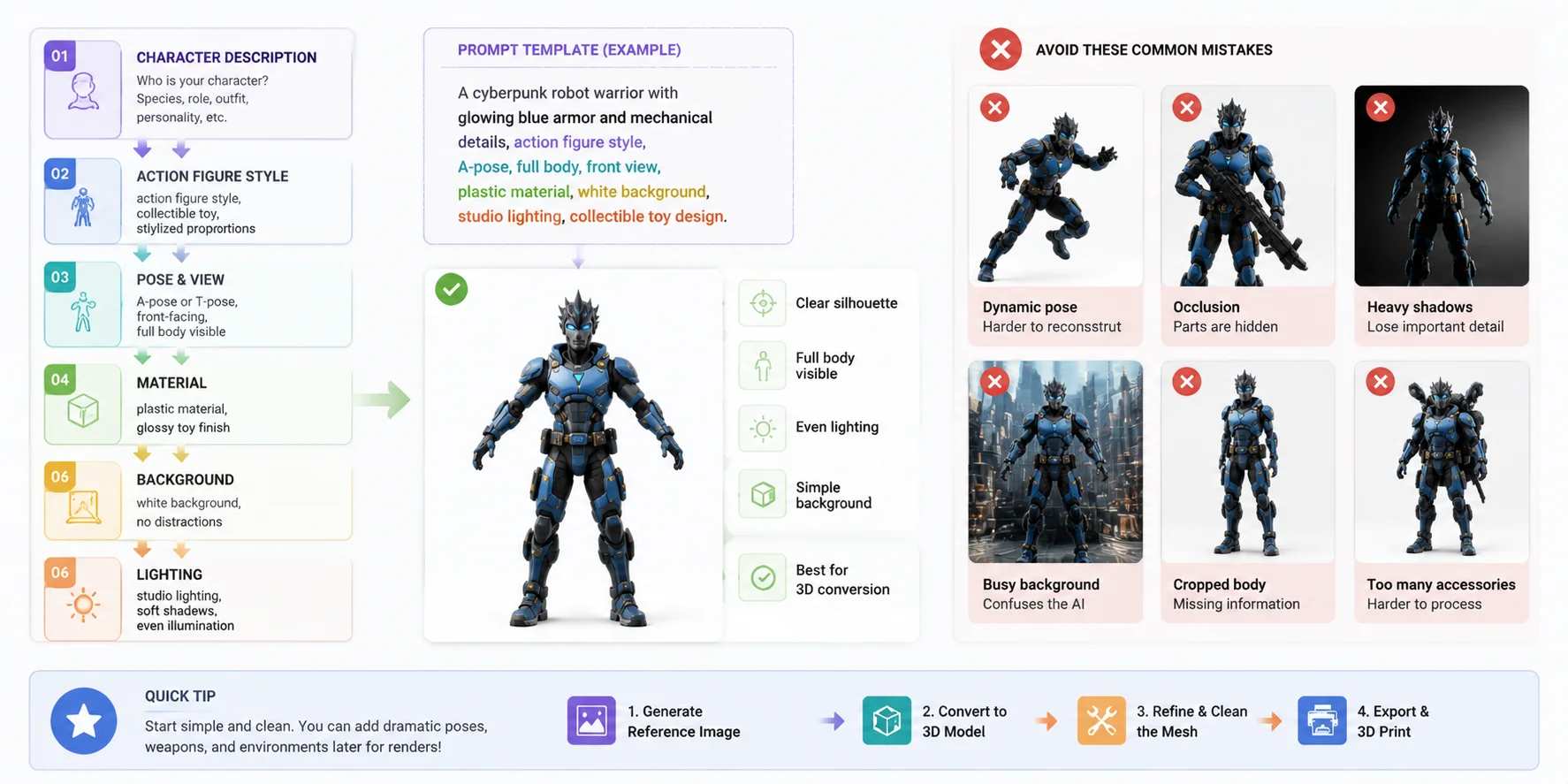 ai action figure 3d prompt template for better action figure images