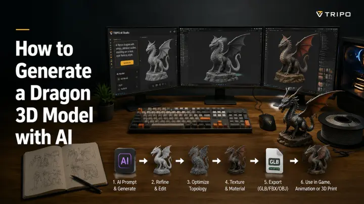 ai dragon 3d model cover