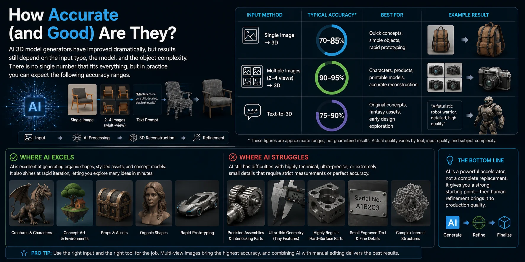 ai 3d model accuracy strengths limitations
