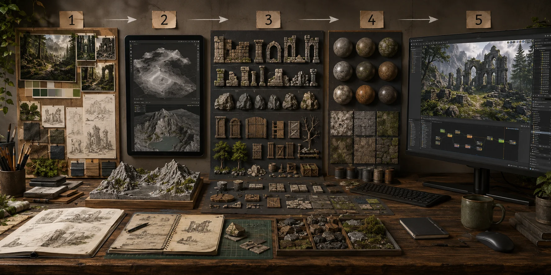 ai generated environment assets step by step workflow
