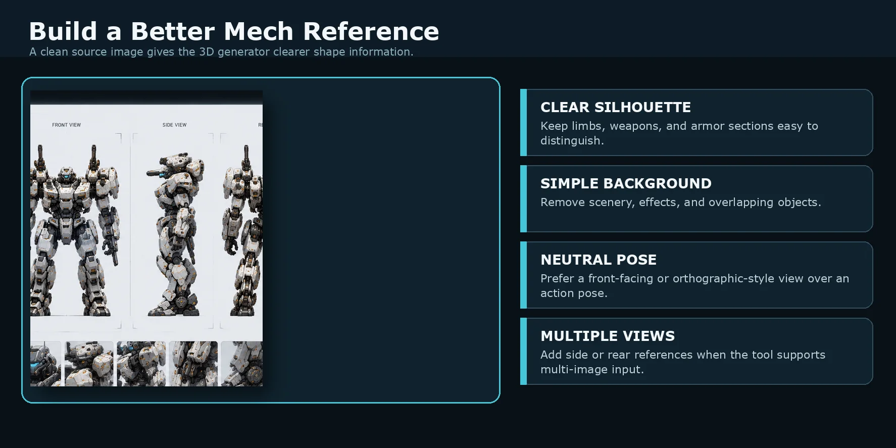 ai mech 3d model step 1 design your mech concept with an ai image generator