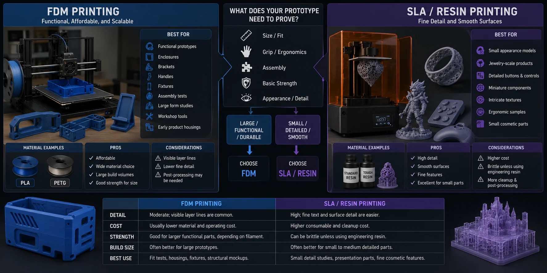 fdm and sla comparison