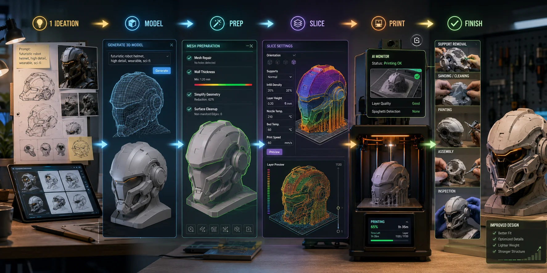 ai-workflow-across-3d-printing-pipeline