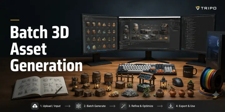 batch 3d asset generation workflow