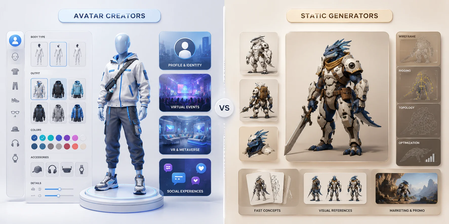 avatar creator and static generator comparison
