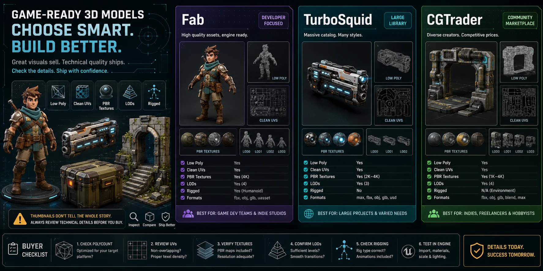best 3d model marketplace best marketplaces for game developers