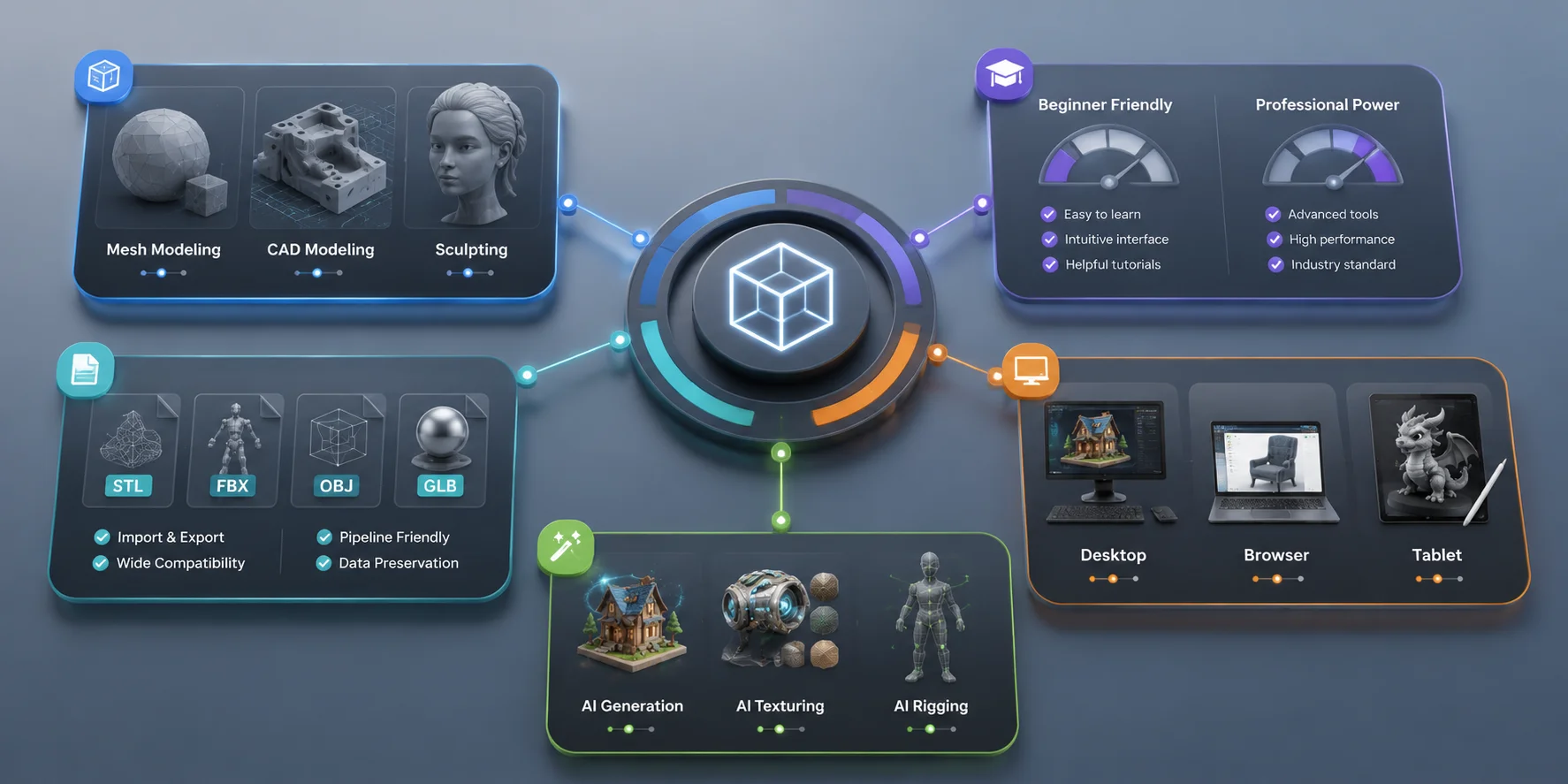 best 3d modeling software ai and automation features