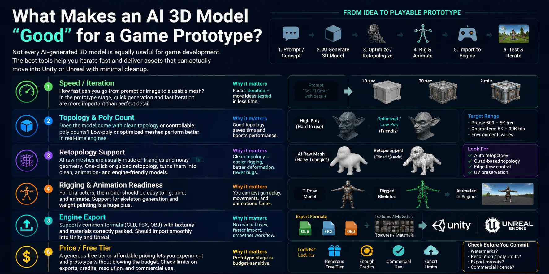 best ai 3d models for game prototypes price free tier