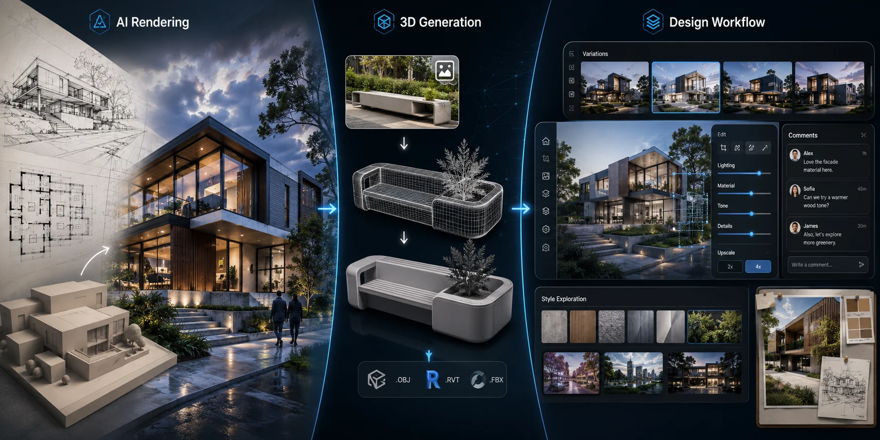 ai 3d architecture workflow overview