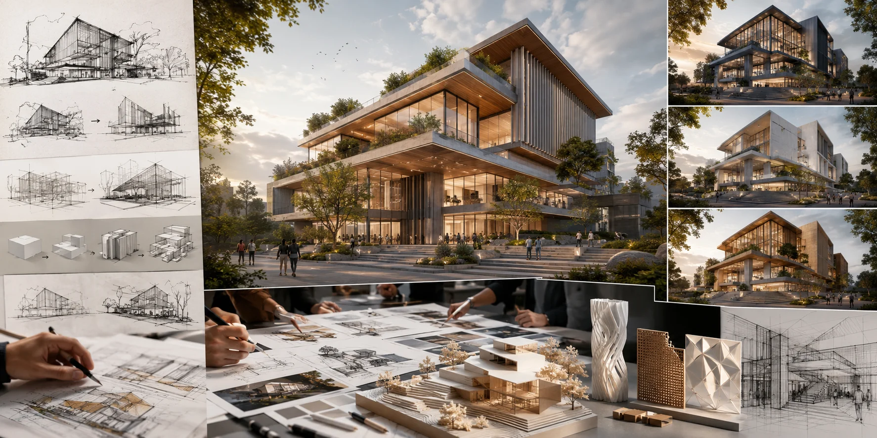 early stage concept pitching render