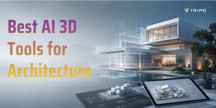 tripo ai 3d architecture tools hero graphic