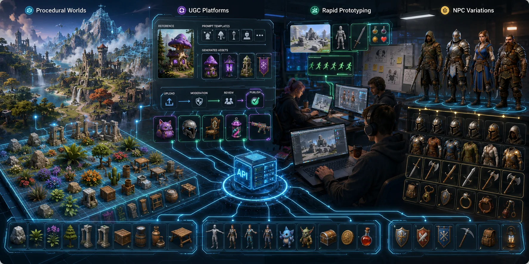 best ai game asset api use cases for ai game asset apis