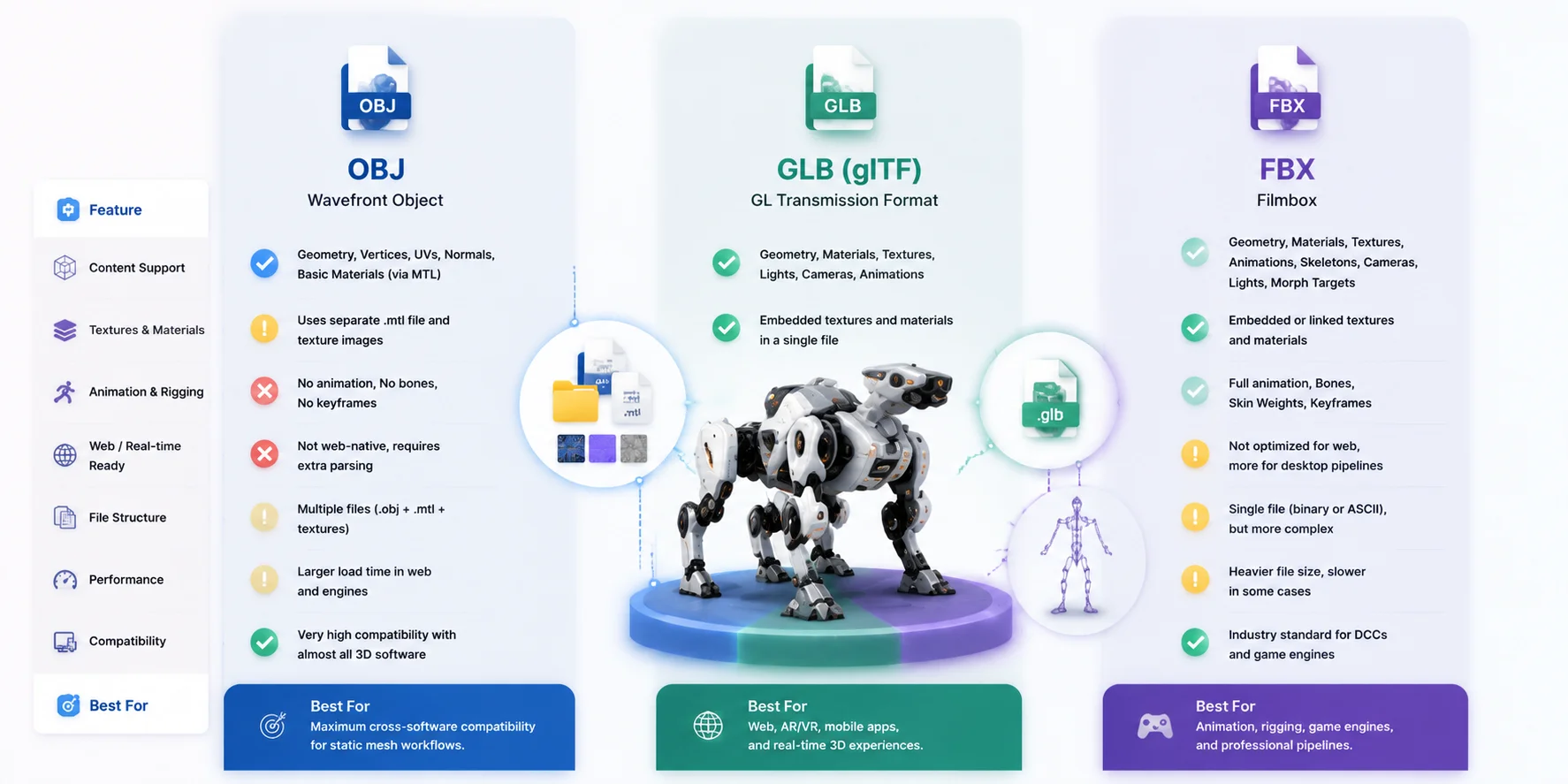 best ai obj generator obj is not optimized for web and real time viewing
