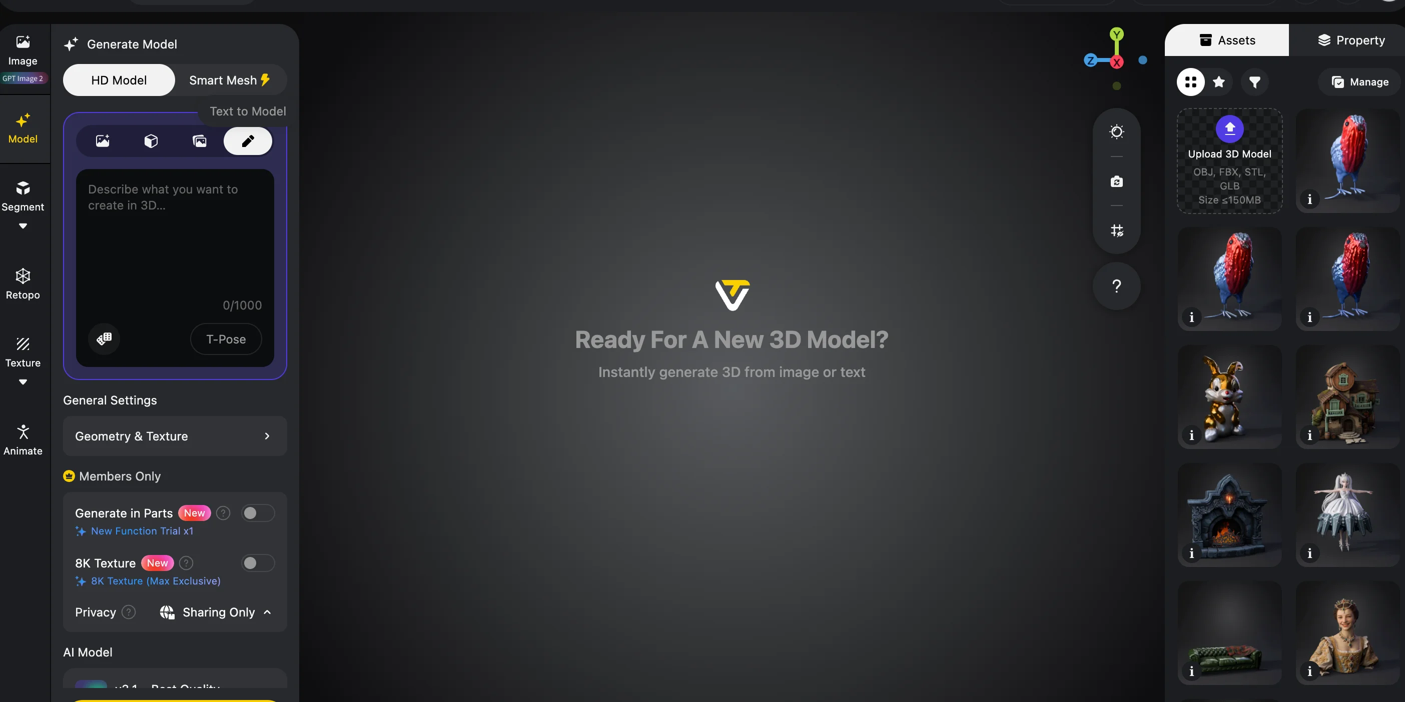 best free 3d modeling software tripo ai studio https studio tripo3d ai
