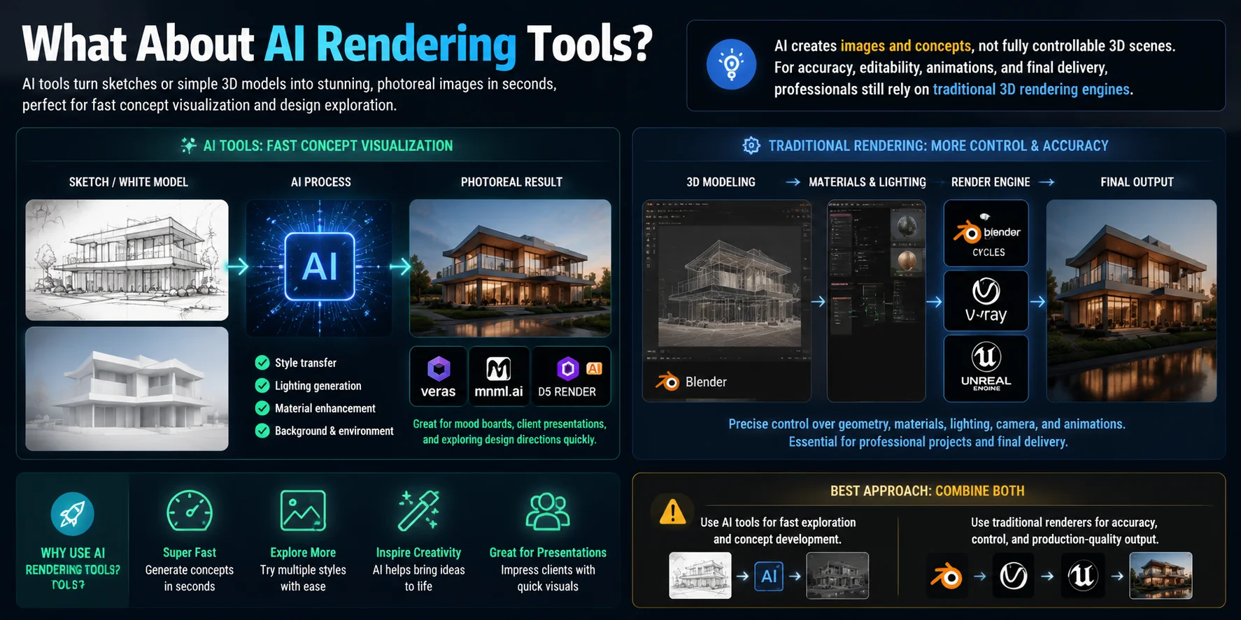 best free 3d rendering software what about ai rendering tools