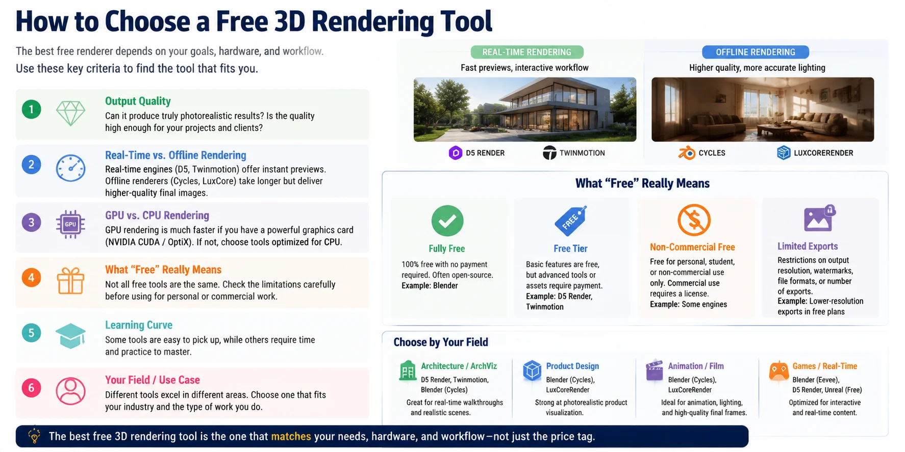 best free 3d rendering software your field