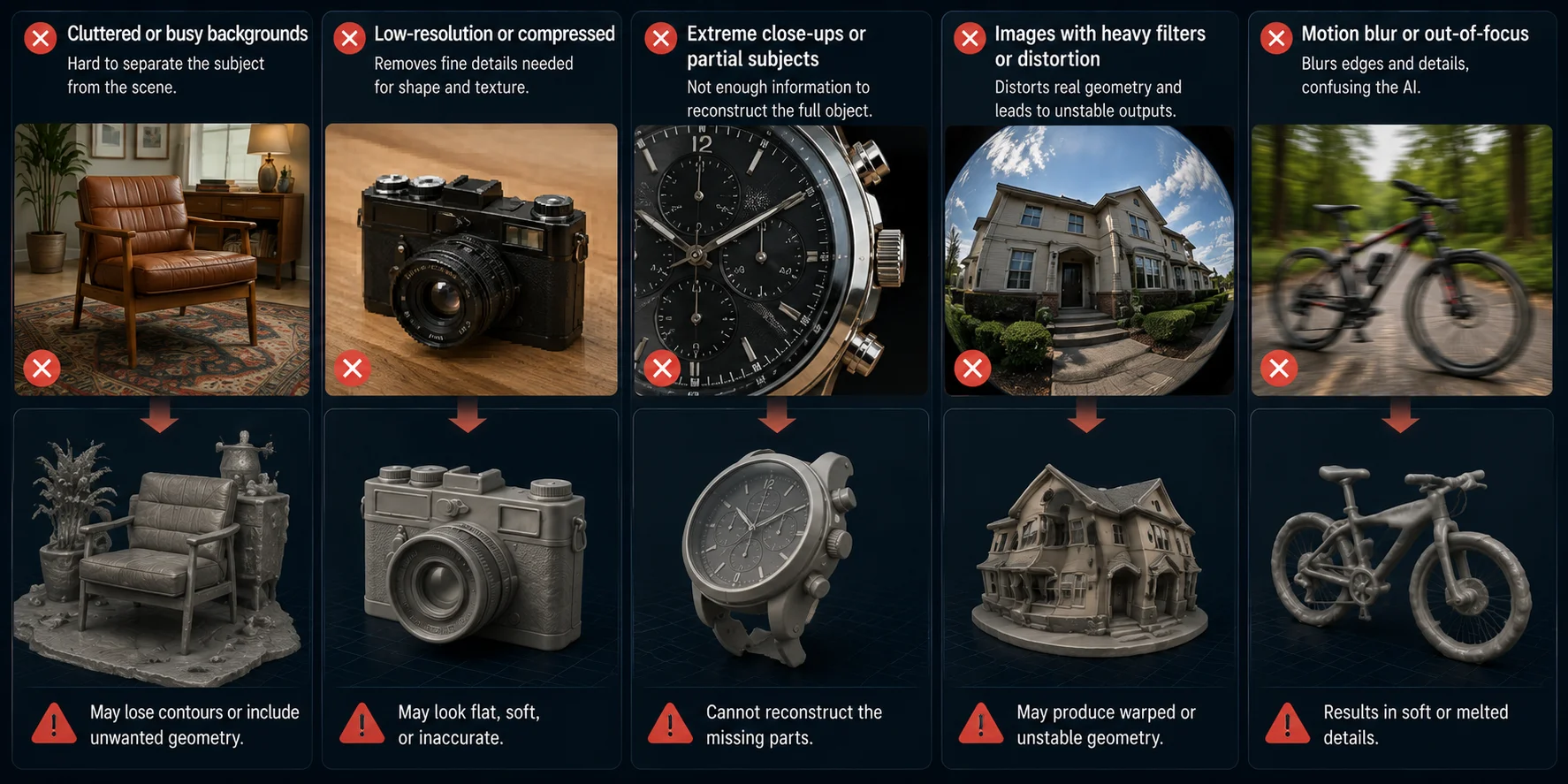 best images for image to 3d what to avoid images that produce poor results