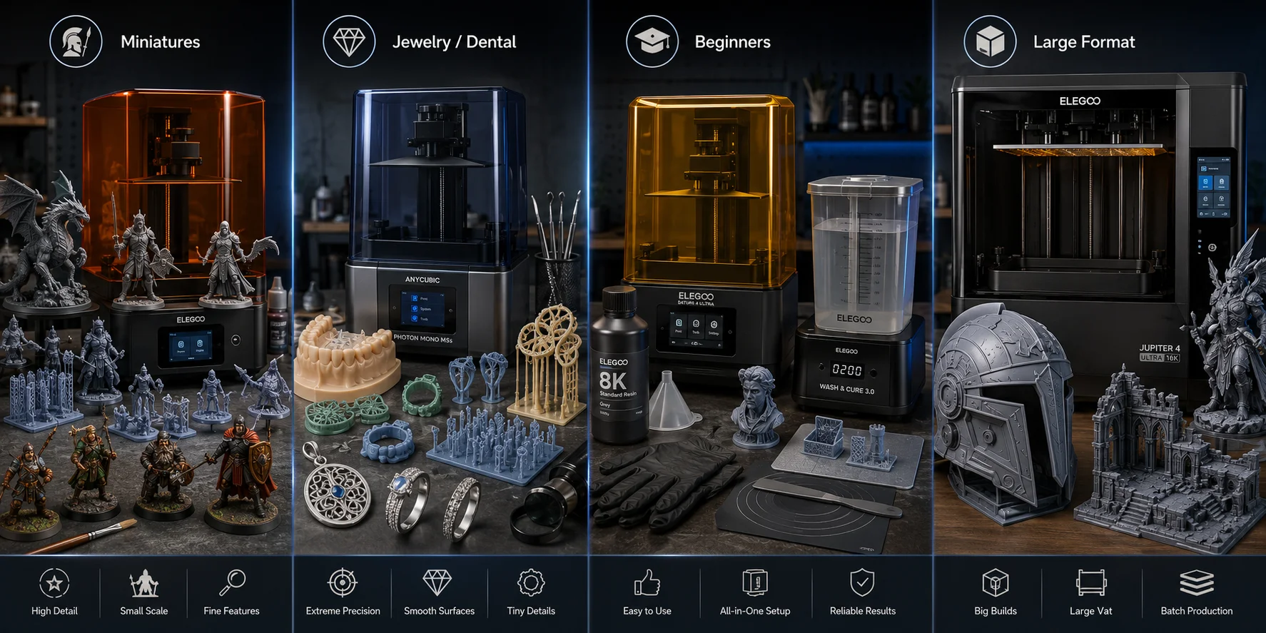 best resin 3d printer for jewelry and dental style models