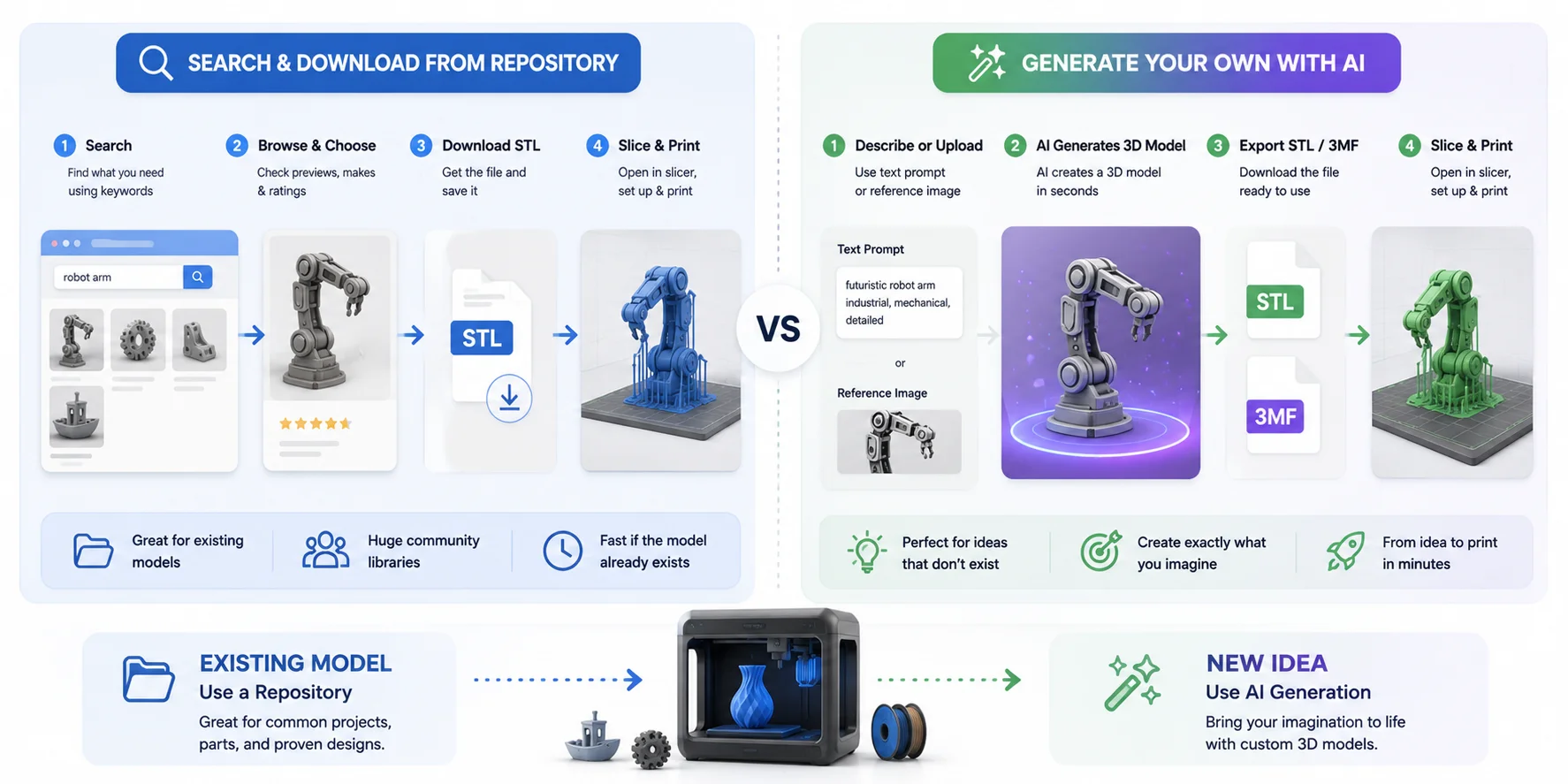 best thingiverse alternatives when no repository has what you need generate it with ai