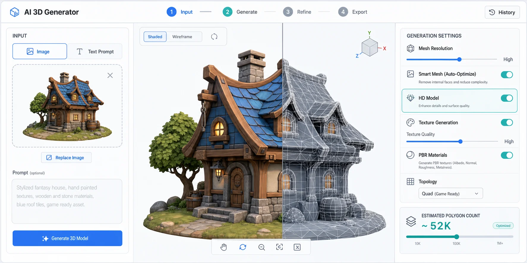 ai 3d generator stage