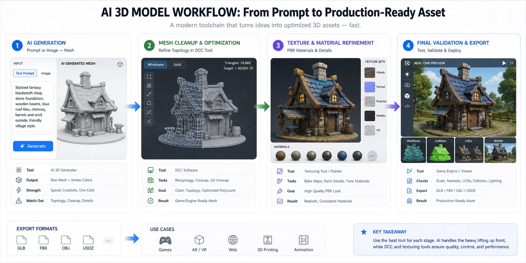 ai 3d model production workflow