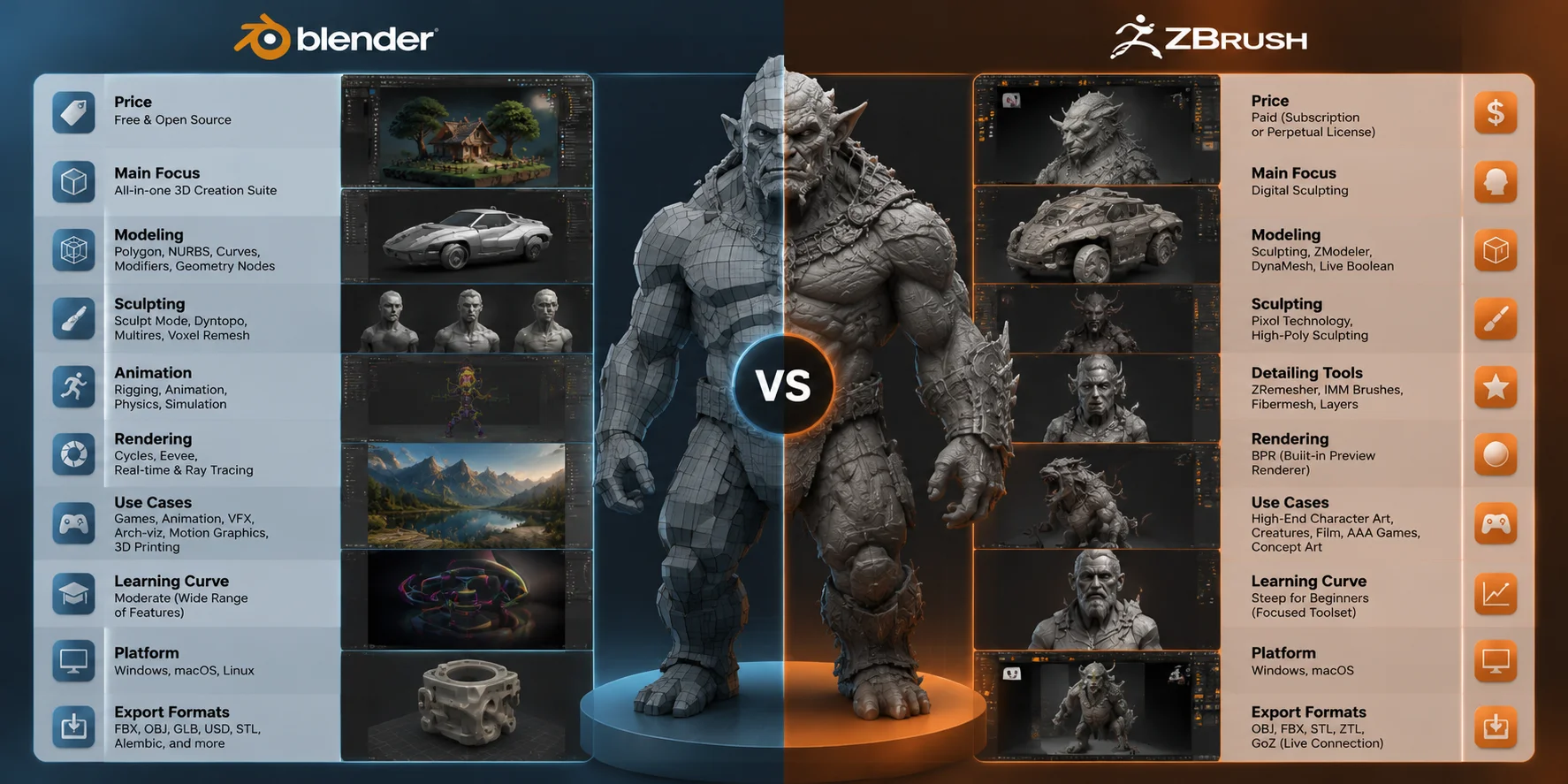 blender vs zbrush blender vs zbrush key differences at a glance