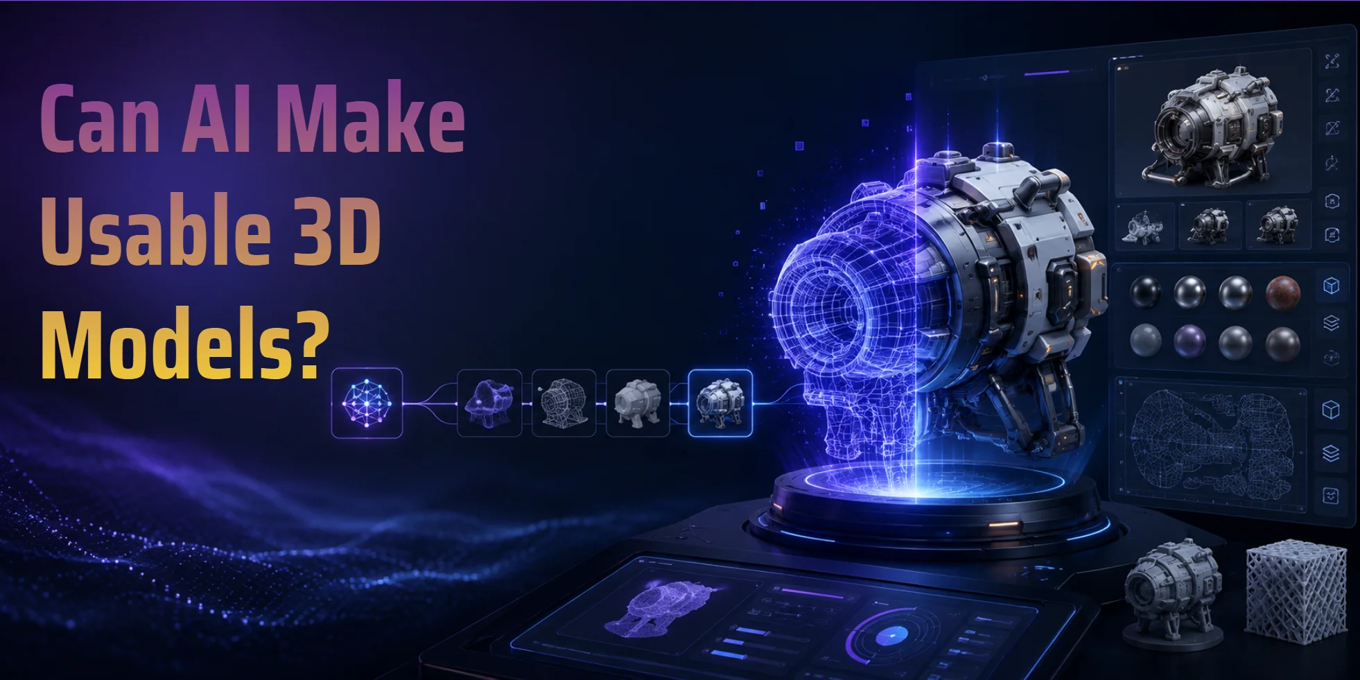 ai generated mechanical 3d model from wireframe to production interface