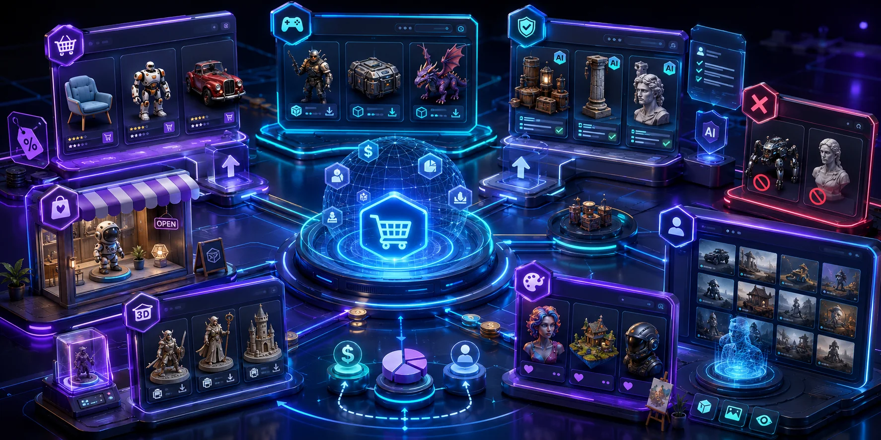 can you sell ai generated 3d models where to sell ai 3d models