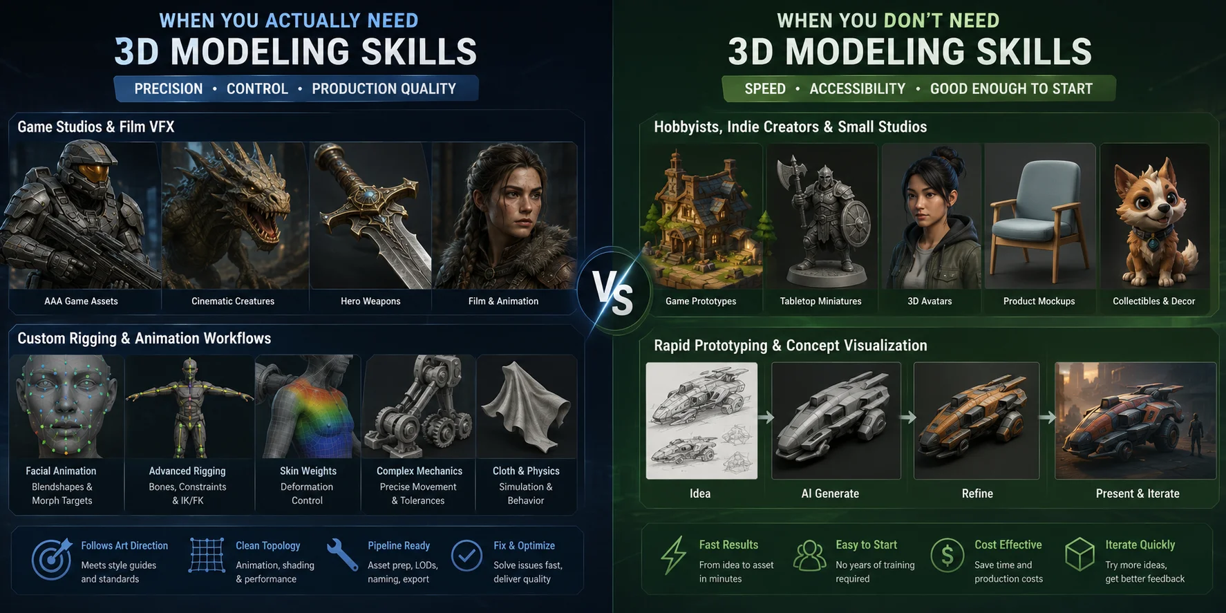 do you need to know 3d modeling custom rigging and animation workflows