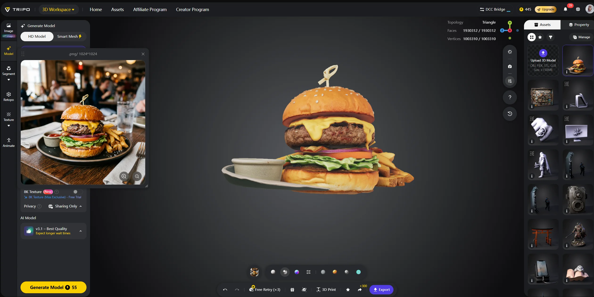 food model generator step 1 pick your input a photo or a prompt
