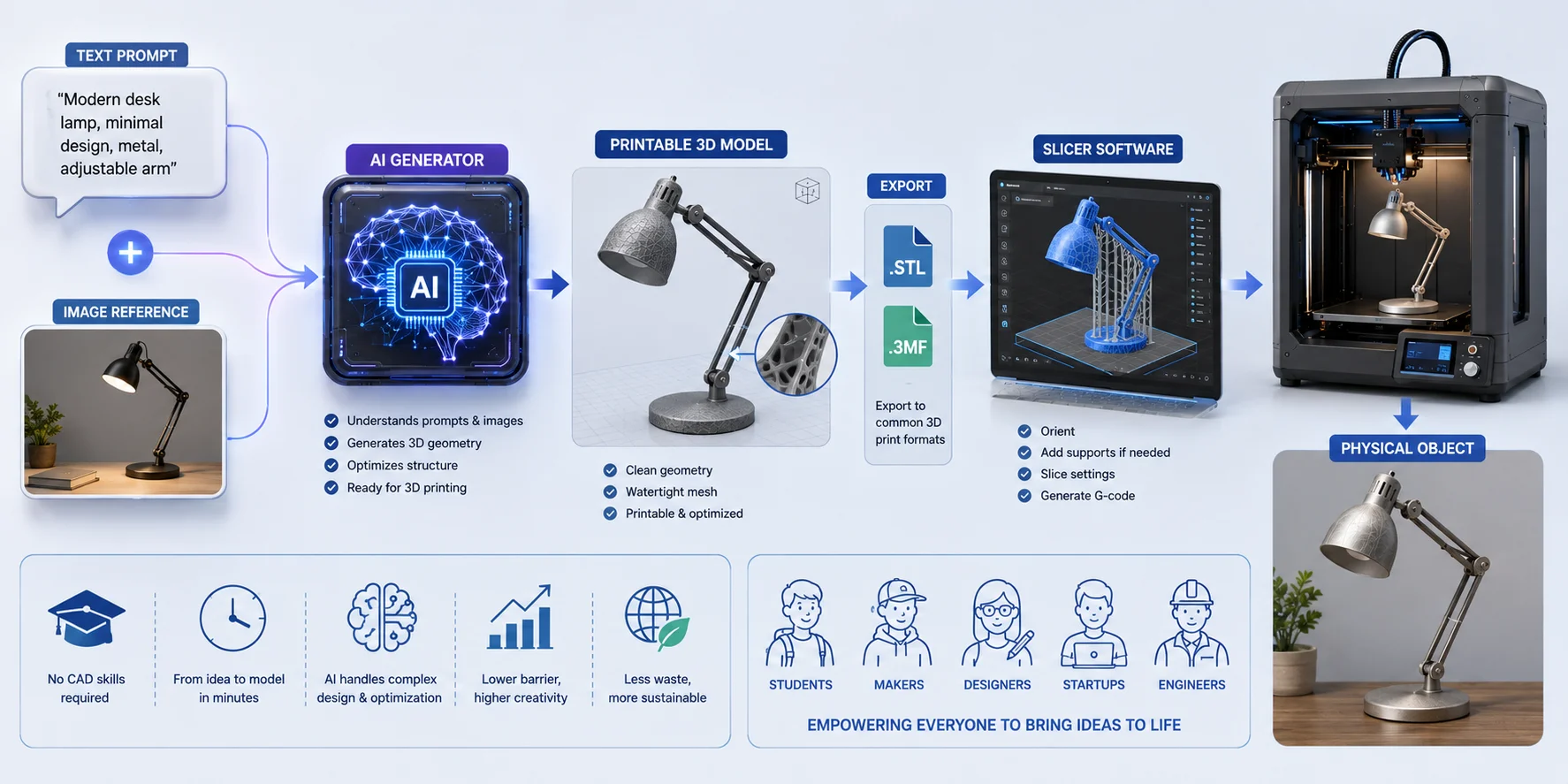 ai powered 3d printing workflow