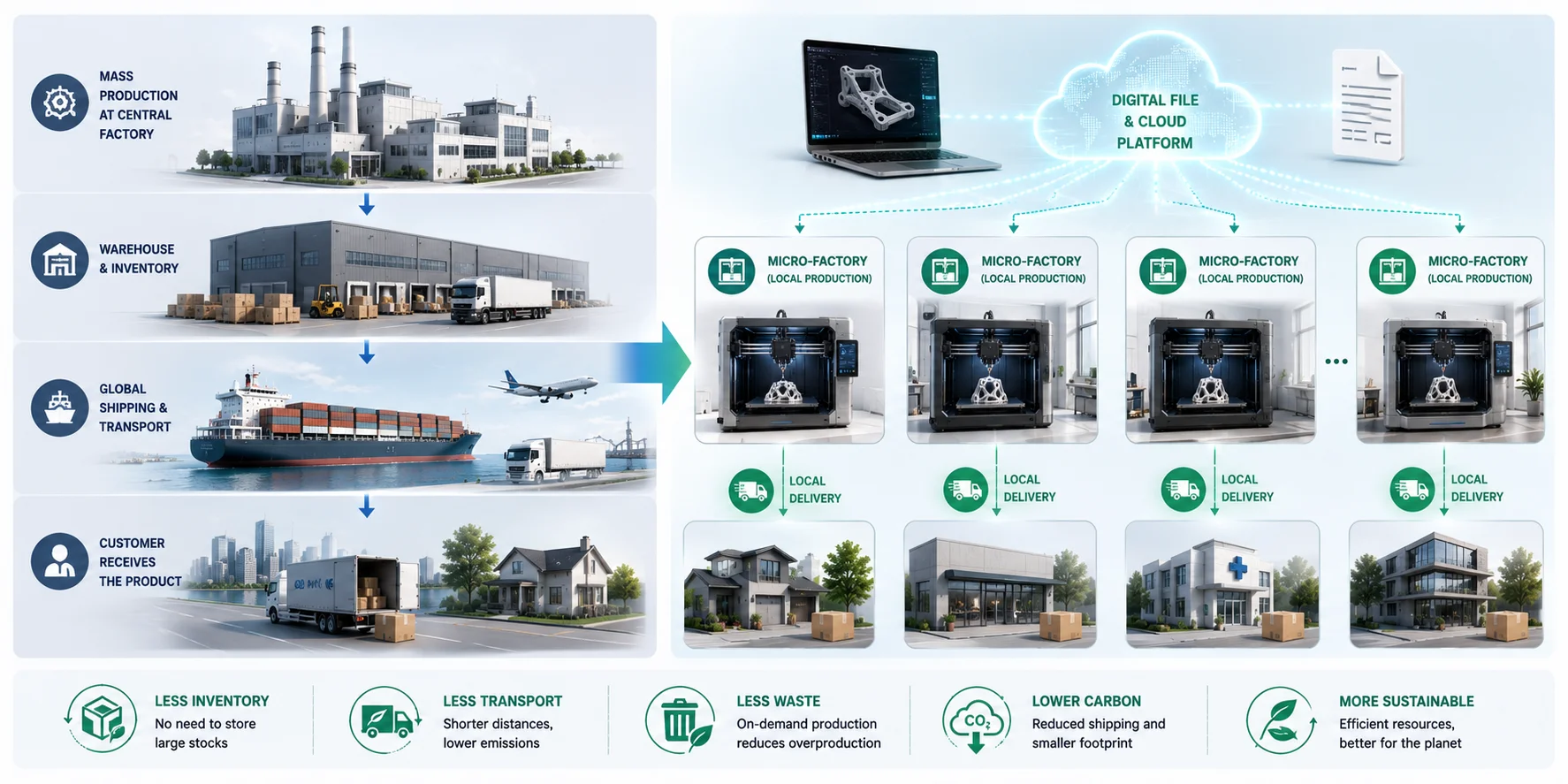 from centralized to distributed manufacturing
