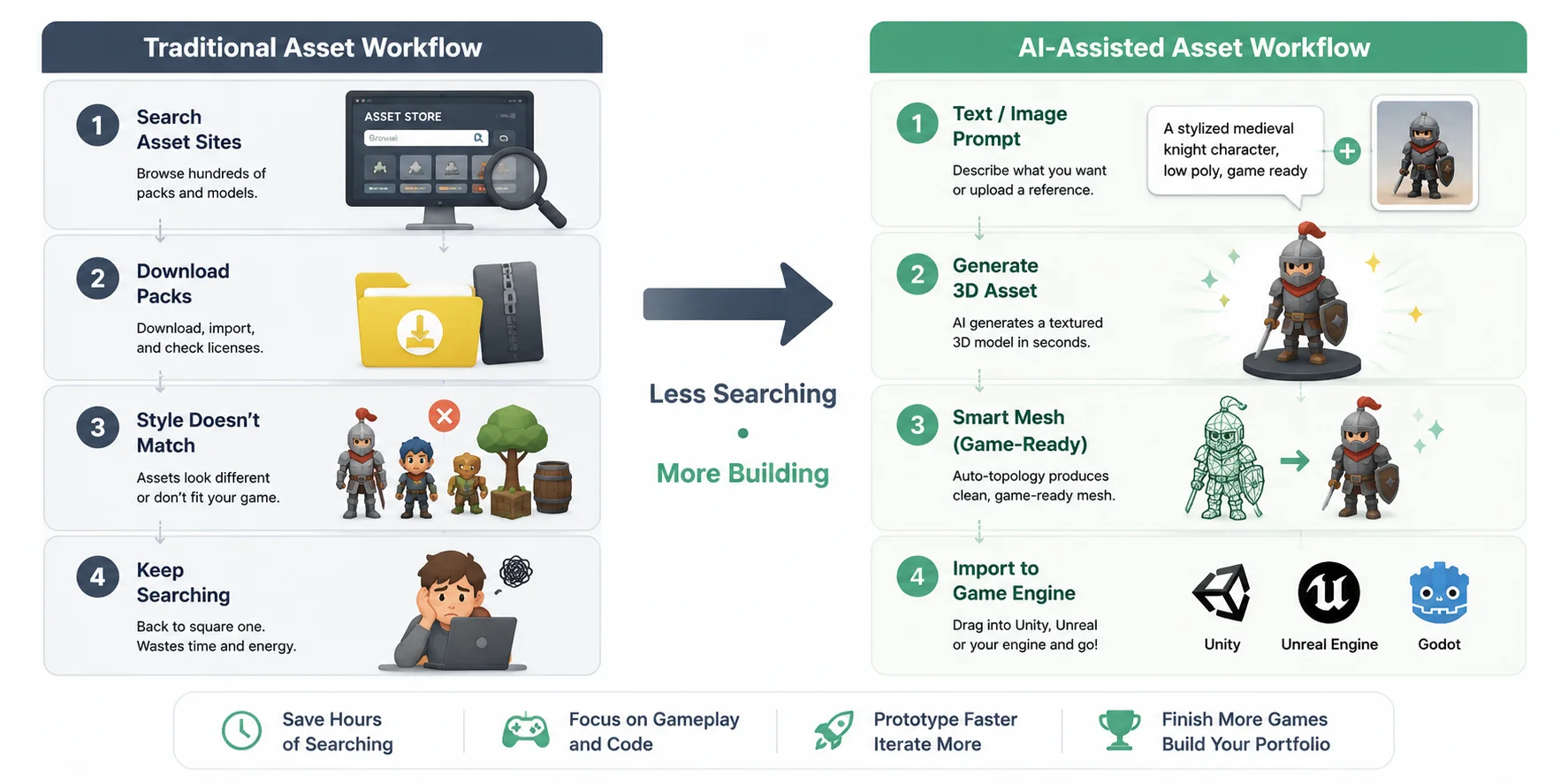traditional vs ai assisted asset workflow