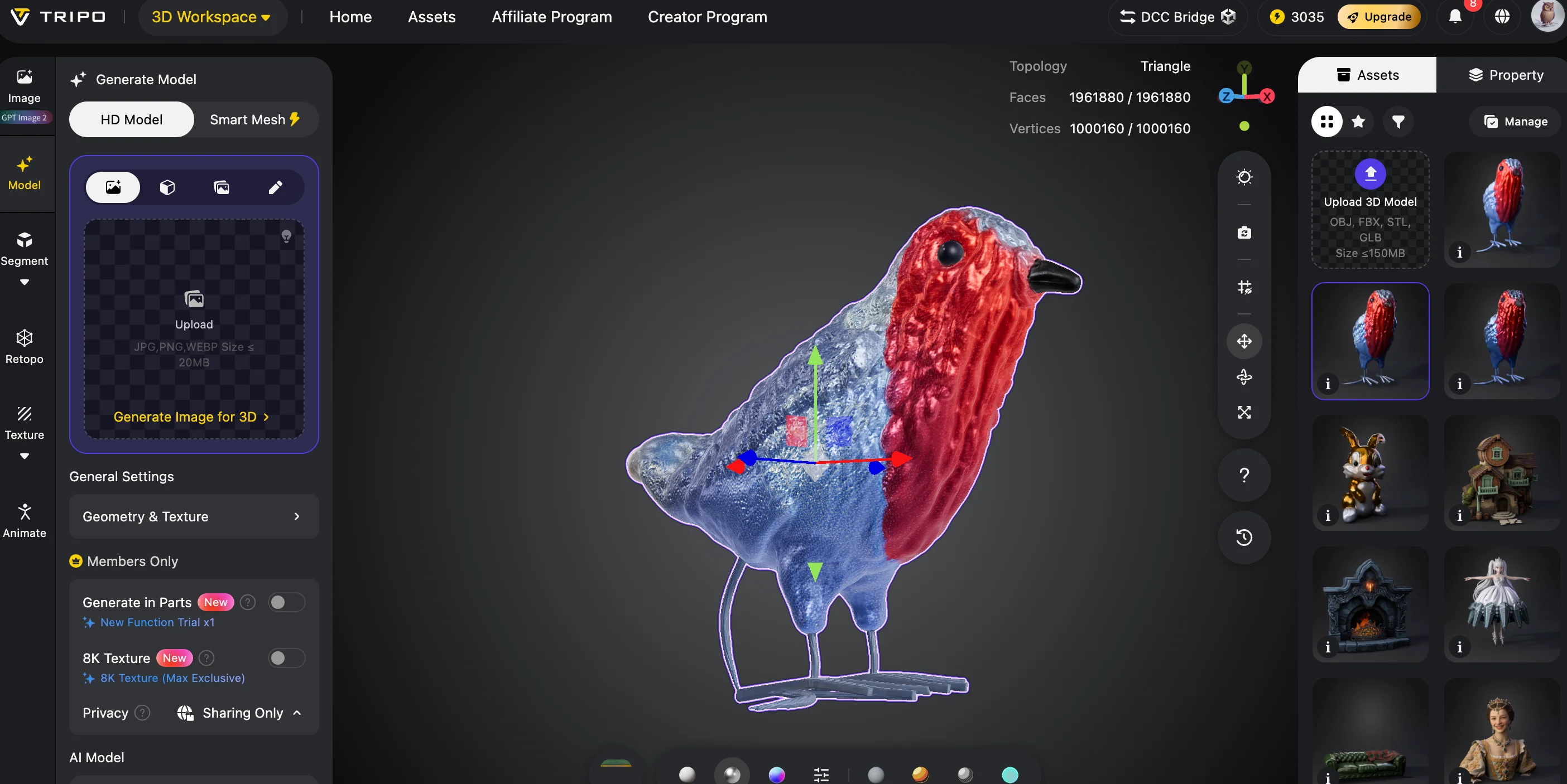 gpt image for 3d printing part 2 convert the image into a 3d model and export stl with tripo ai