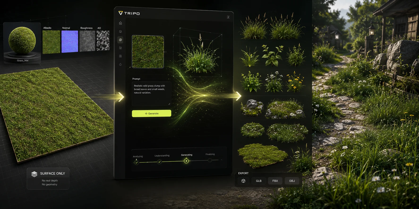 grass texture beyond textures generate 3d grass assets with tripo ai