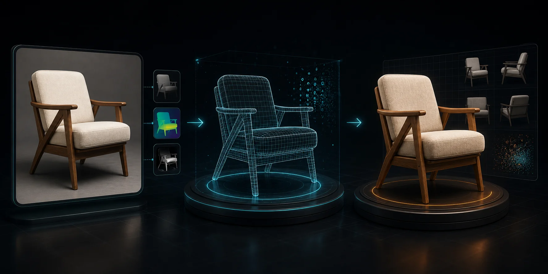 image to 3d chair reconstruction workflow