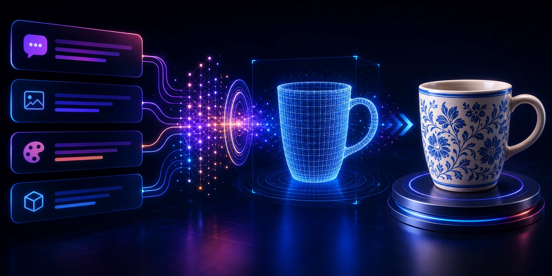 text to 3d ceramic mug generation workflow