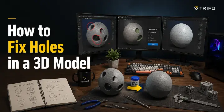 how to fix holes in 3d model cover