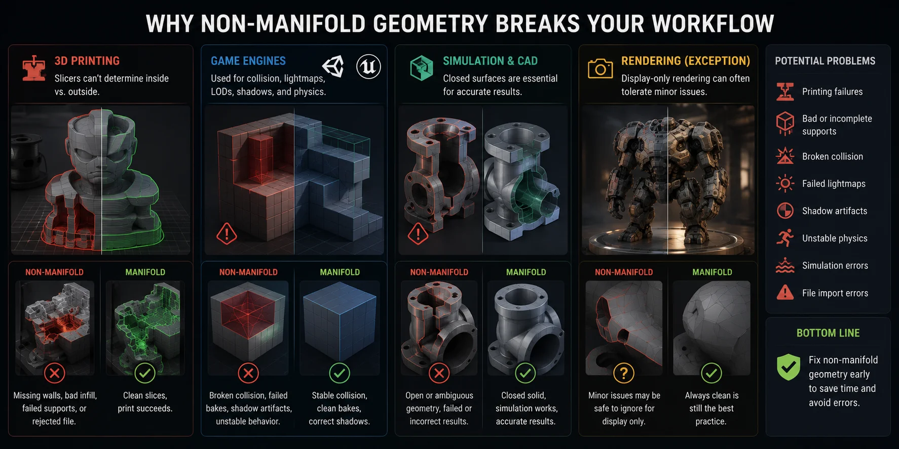 how to fix non manifold mesh why non manifold geometry breaks your workflow