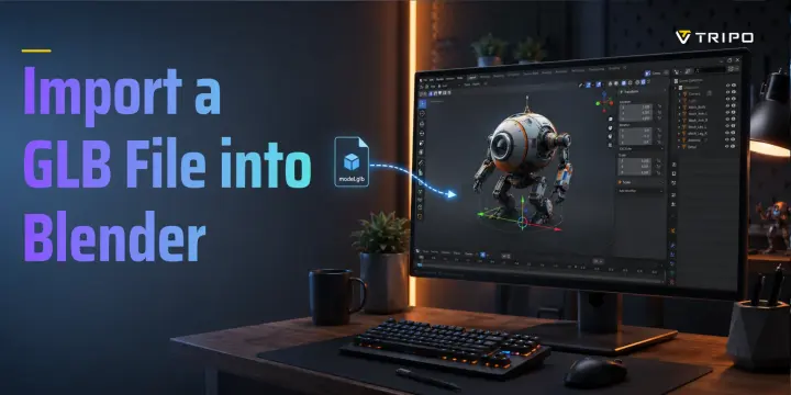 import a glb file into blender cover