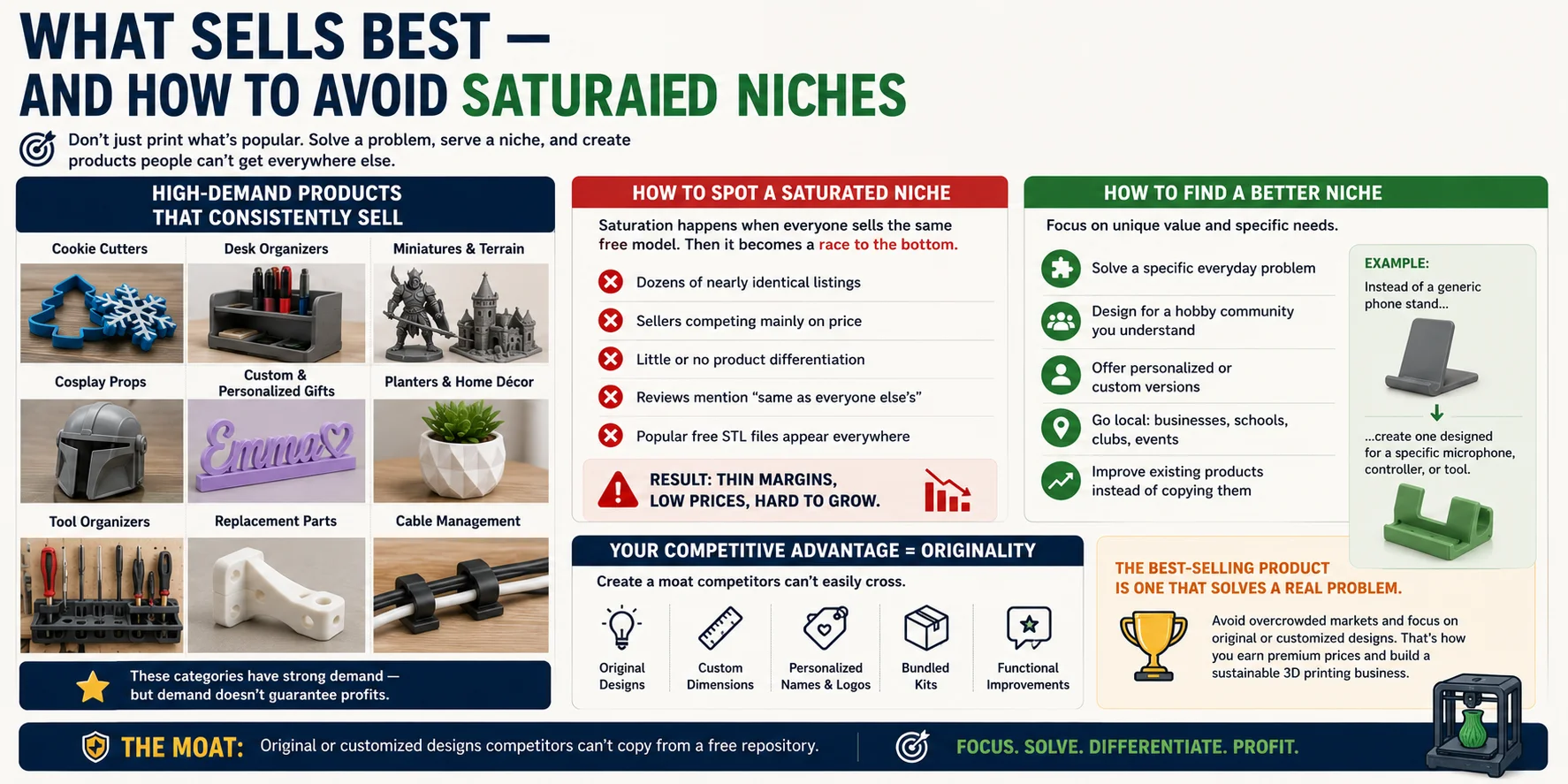 what sells best and how to avoid saturated niches