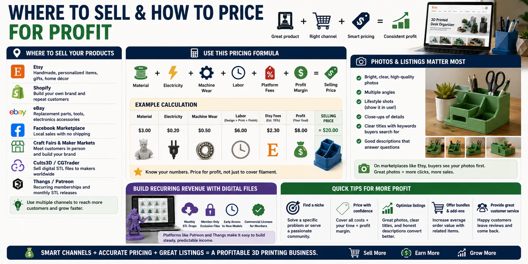 where to sell and how to price for profit