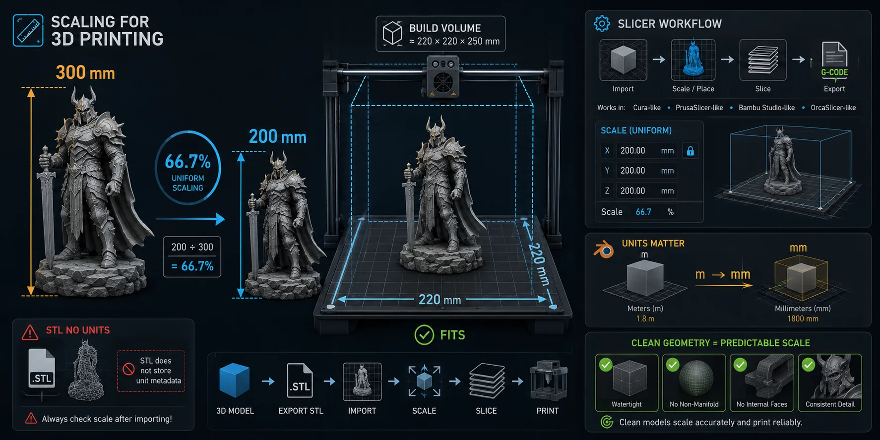 how to scale a 3d model scaling for 3d printing getting real world units right