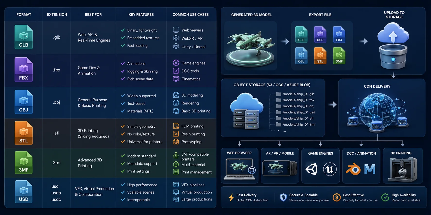 3d file formats and asset delivery