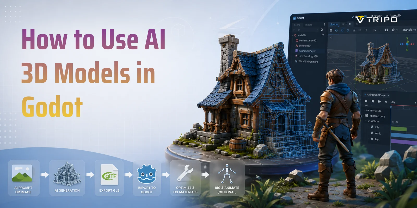 ai 3d models in godot full workflow