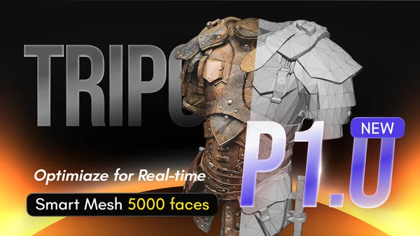 Introducing Tripo Smart Mesh P1.0: Clean Low-Poly Topology in 2 Seconds